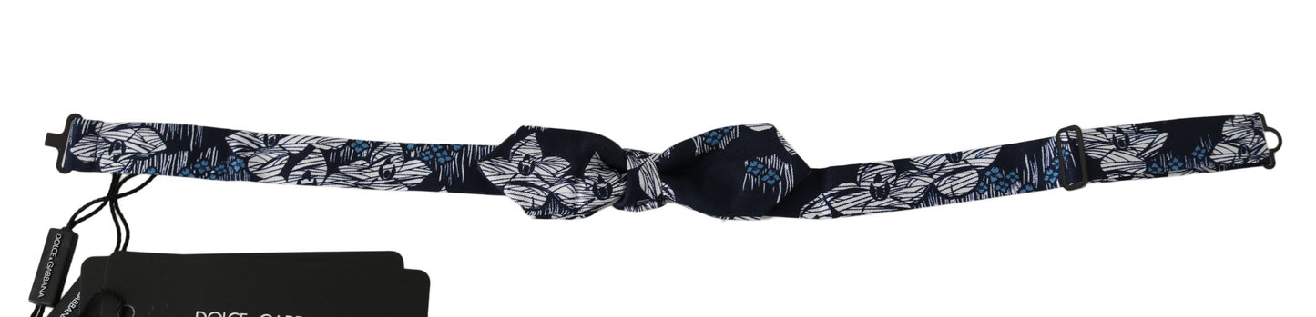 Dolce & Gabbana Elegant Marineblå Silkeslips