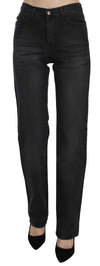 Just Cavalli Løft din stil: Chic sort højtaljet denim