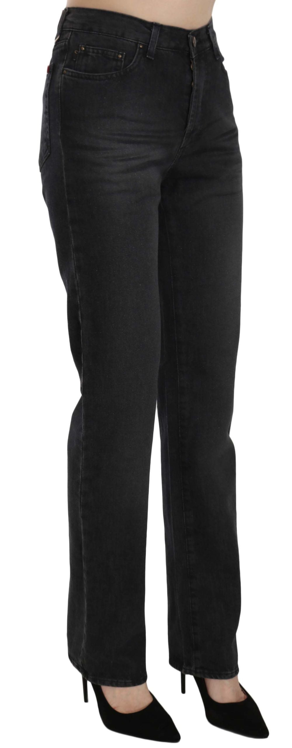 Just Cavalli Løft din stil: Chic sort højtaljet denim