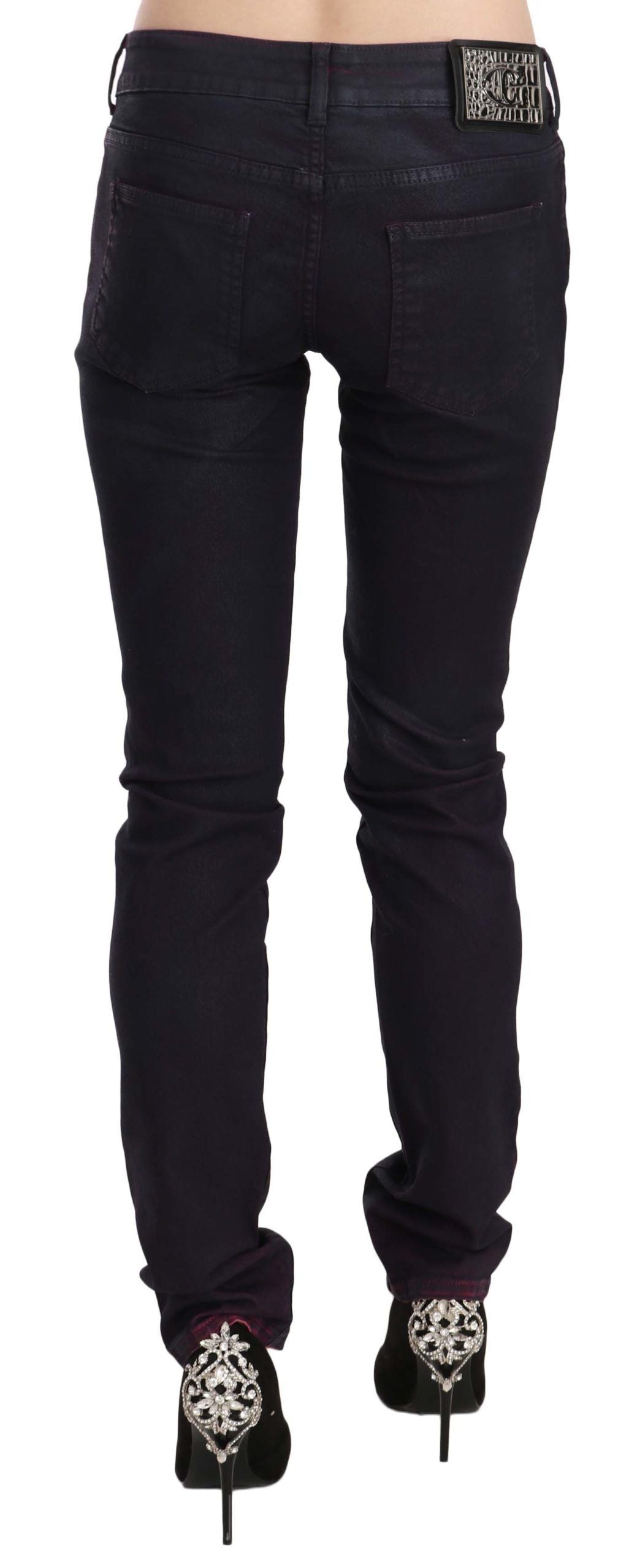 Just Cavalli Chic Sort Lav Talje Skinny Denim