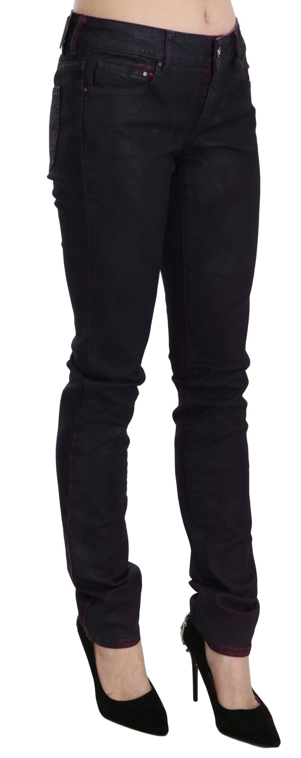 Just Cavalli Chic Sort Lav Talje Skinny Denim