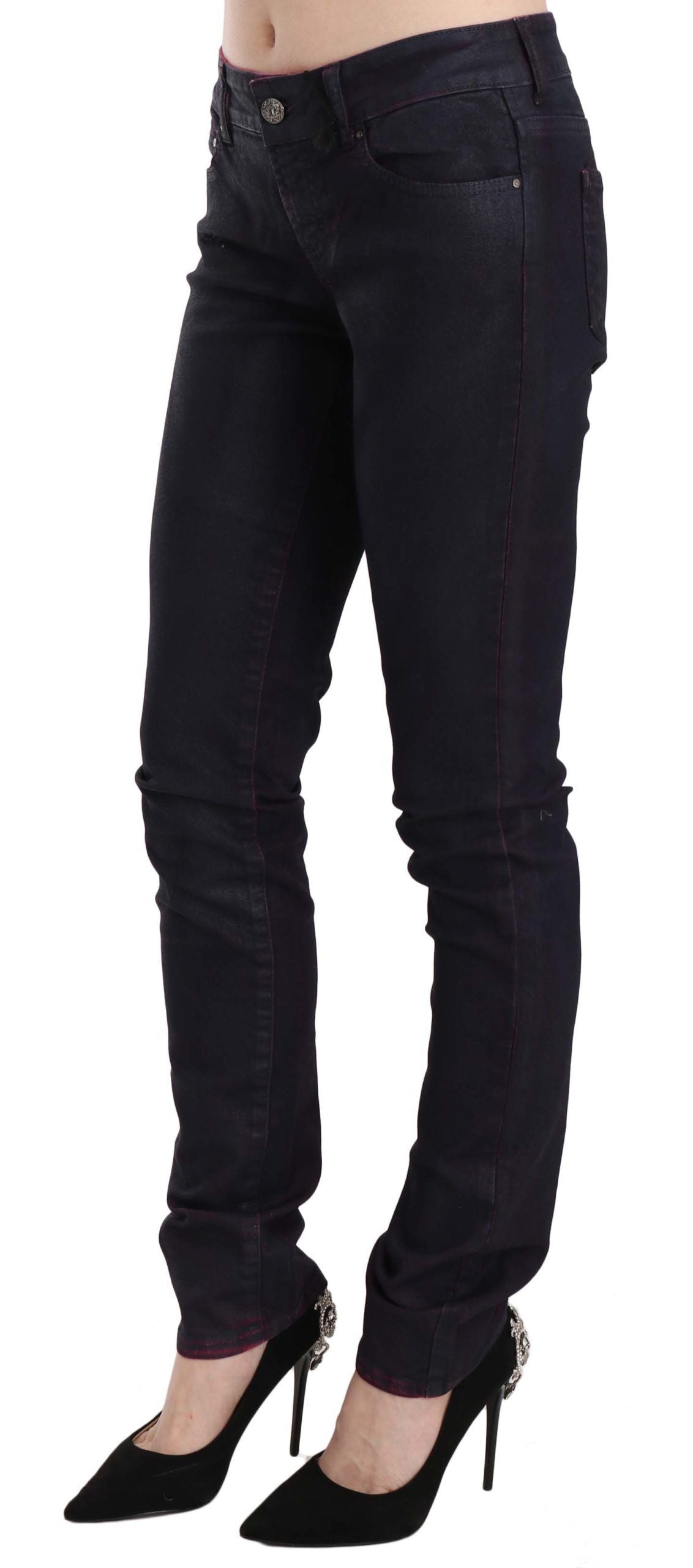 Just Cavalli Chic Sort Lav Talje Skinny Denim