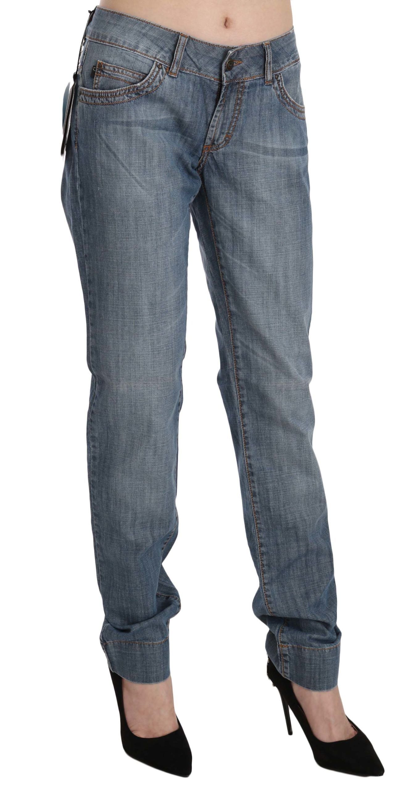Just Cavalli Chic Blåvaskede Slim Fit Denim Jeans