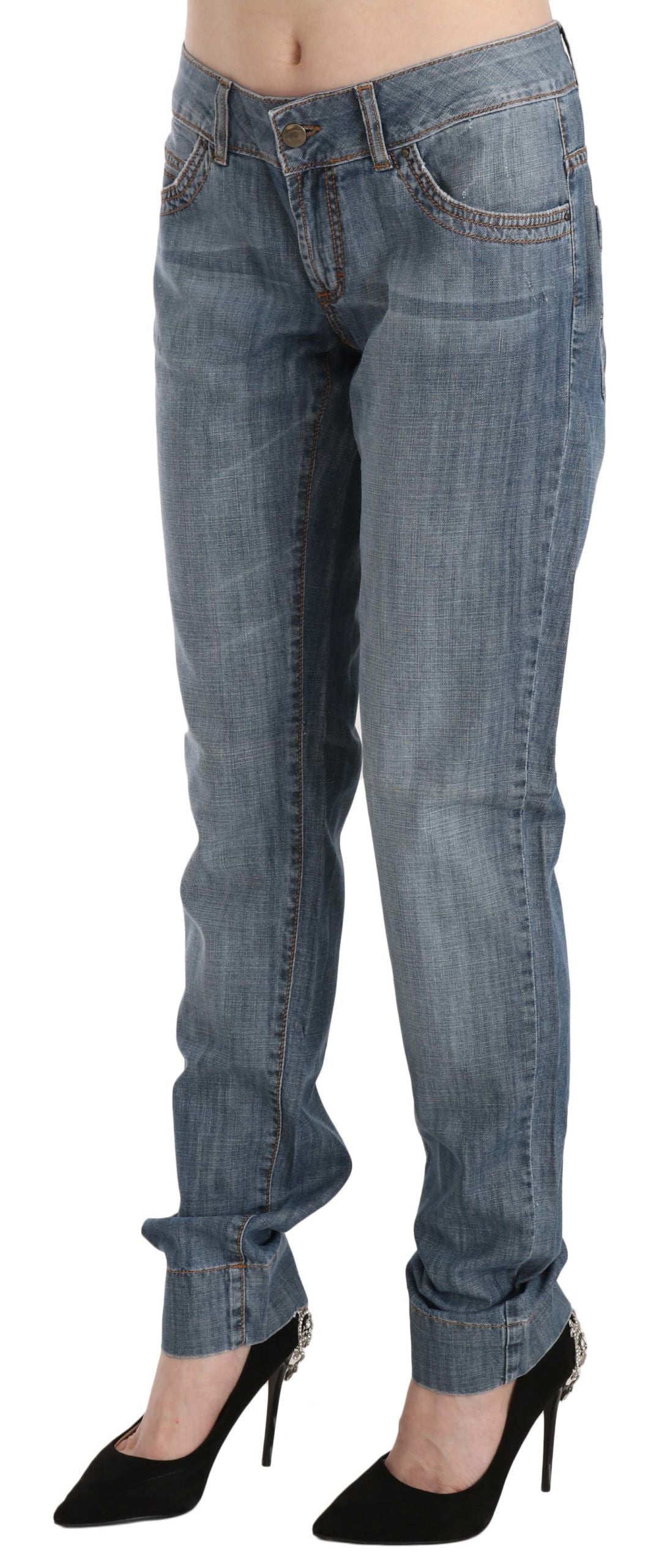 Just Cavalli Chic Blåvaskede Slim Fit Denim Jeans