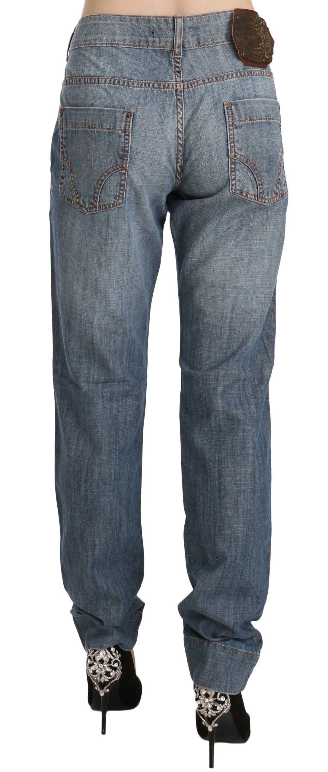 Just Cavalli Chic Blåvaskede Slim Fit Denim Jeans