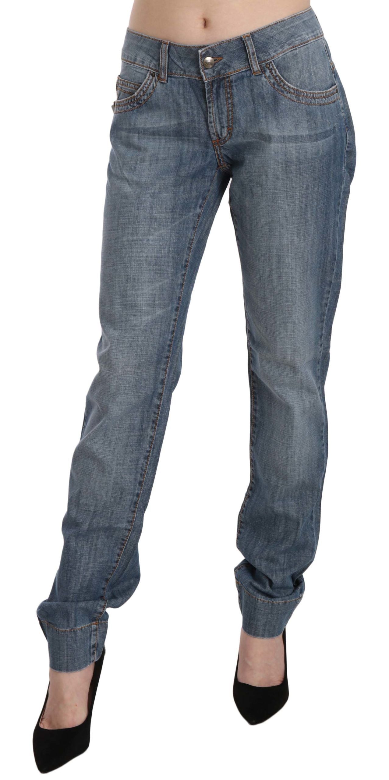 Just Cavalli Chic Blåvaskede Slim Fit Denim Jeans