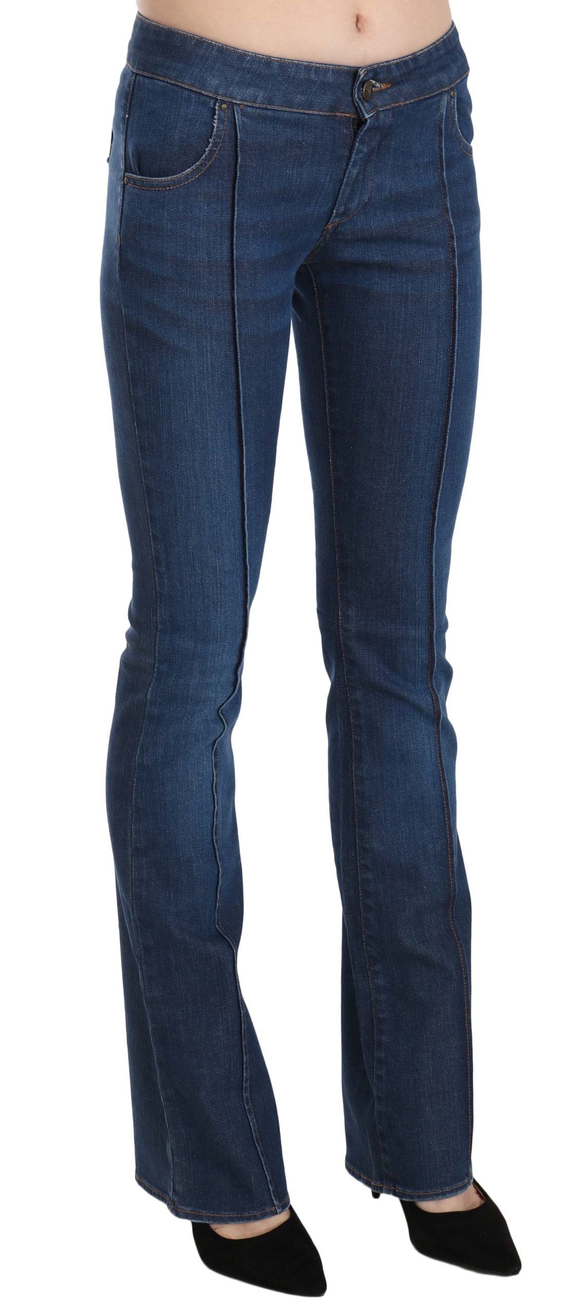 Just Cavalli Chic Blåvaskede Boot Cut Denimbukser