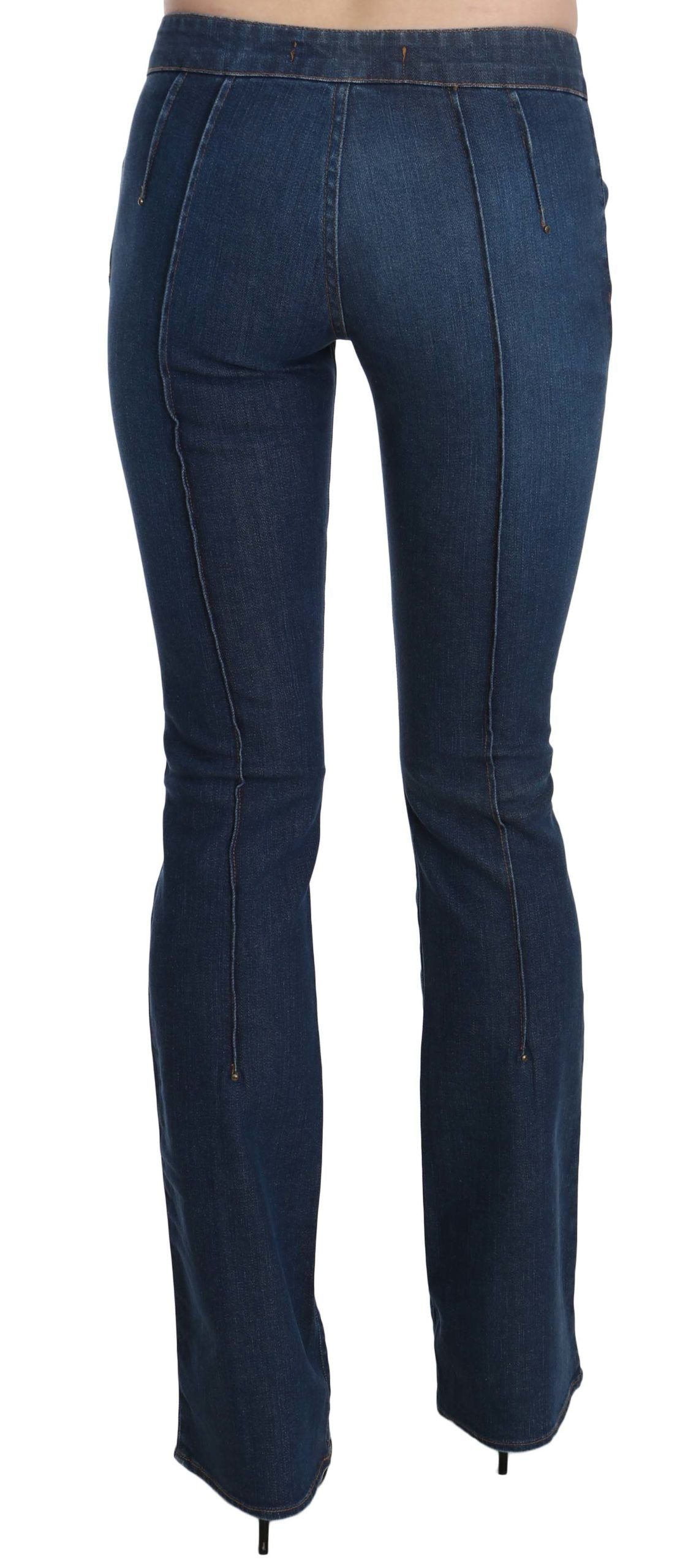 Just Cavalli Chic Blåvaskede Boot Cut Denimbukser