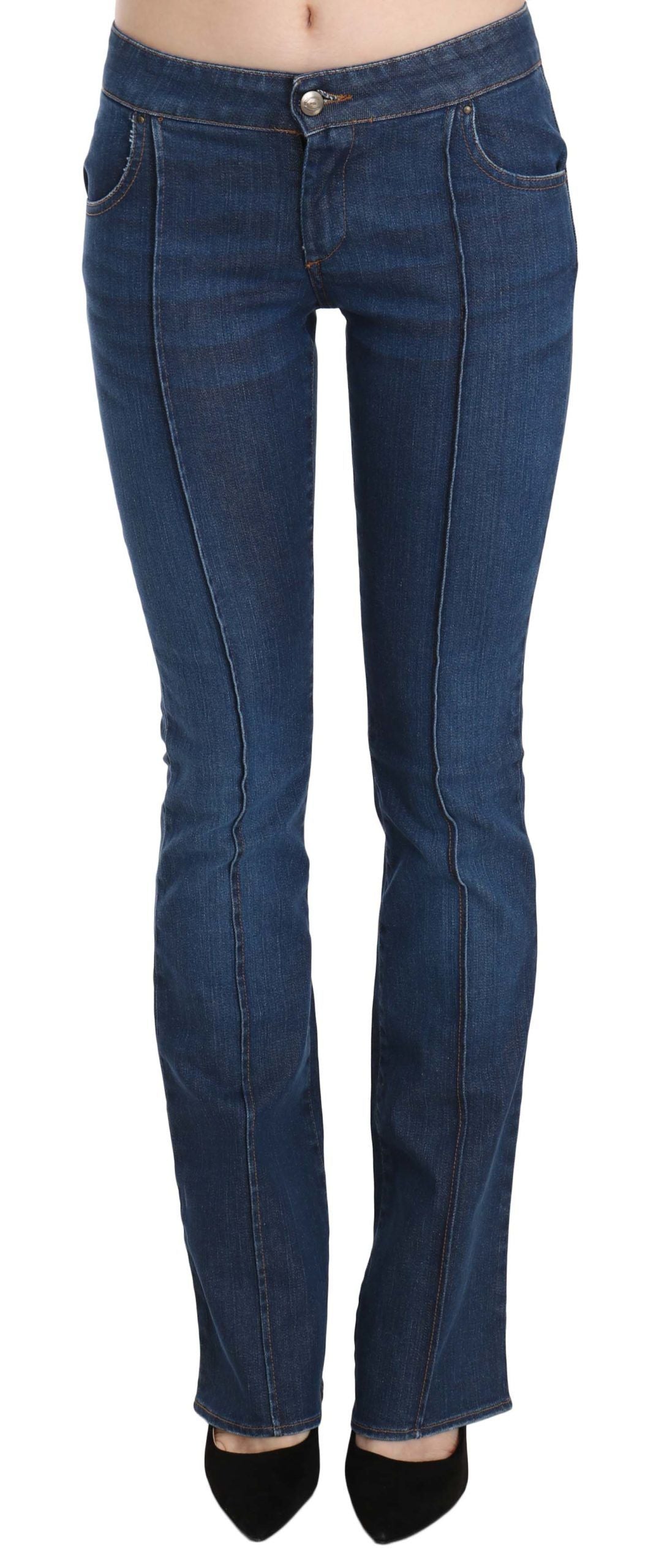 Just Cavalli Chic Blåvaskede Boot Cut Denimbukser