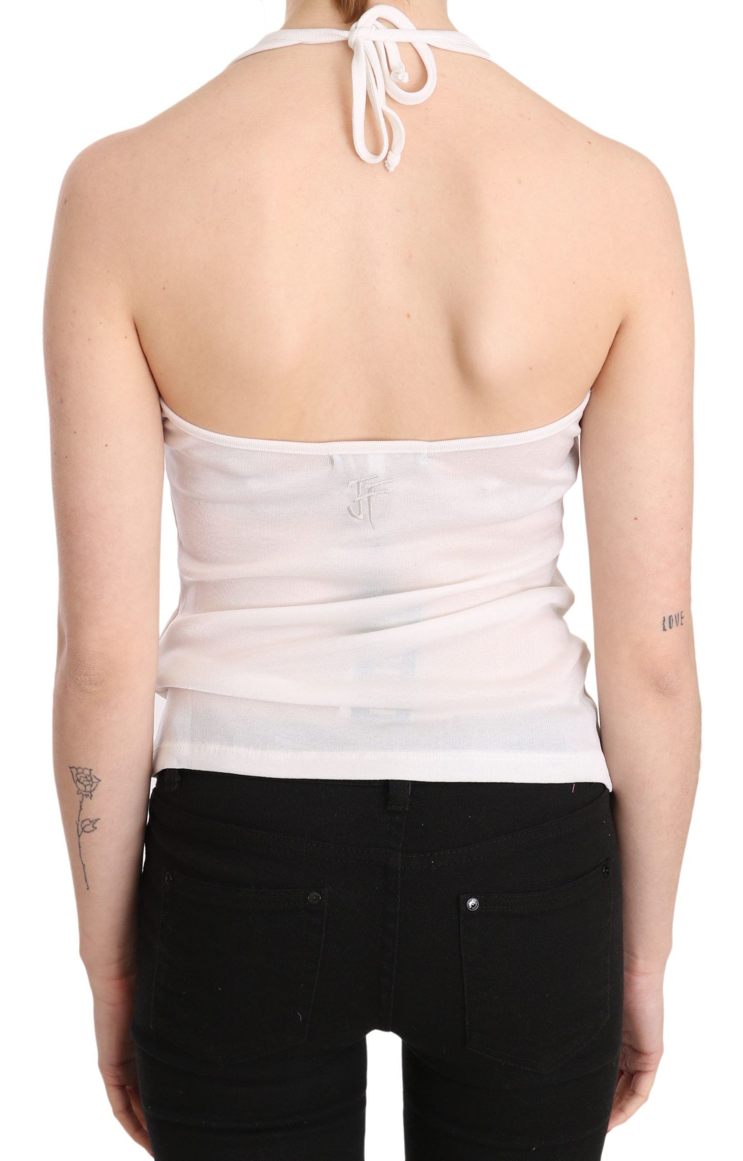 GF Ferre Elegant Hvid Halter Casual Tanktop