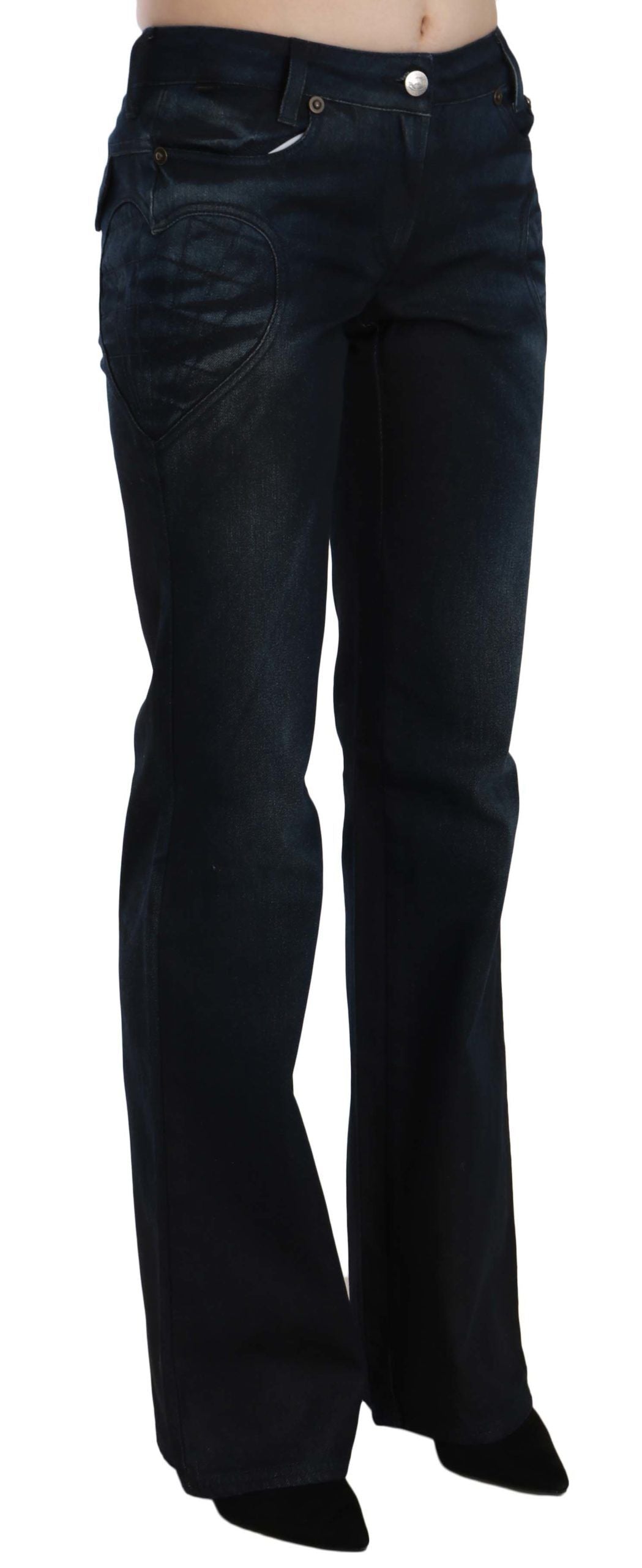Just Cavalli Chic Mellemhøj Talje Lige Denimbukser
