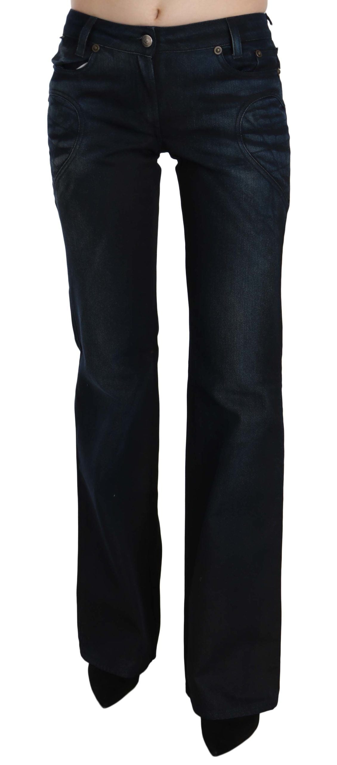 Just Cavalli Chic Mellemhøj Talje Lige Denimbukser