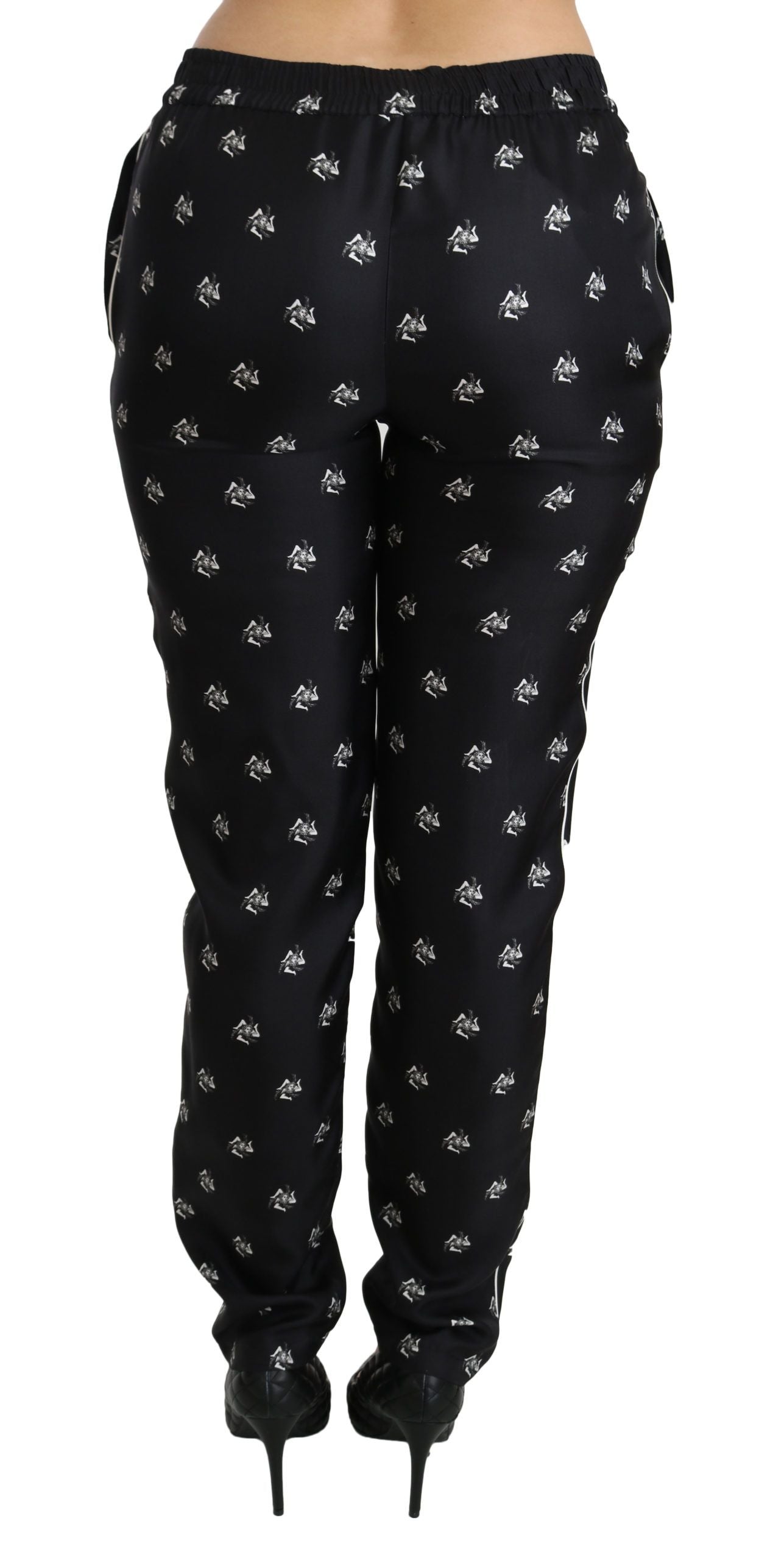 Dolce & Gabbana Elegante Mellemhøj Talje Skinny Silkebukser