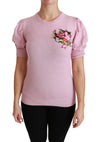 Dolce & Gabbana Elegant Broderet Jomfruuldsbluse