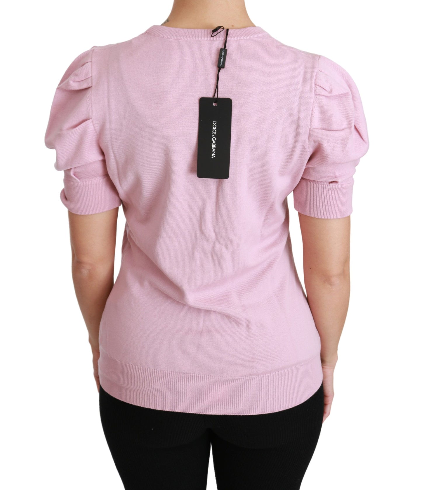 Dolce & Gabbana Elegant Broderet Jomfruuldsbluse