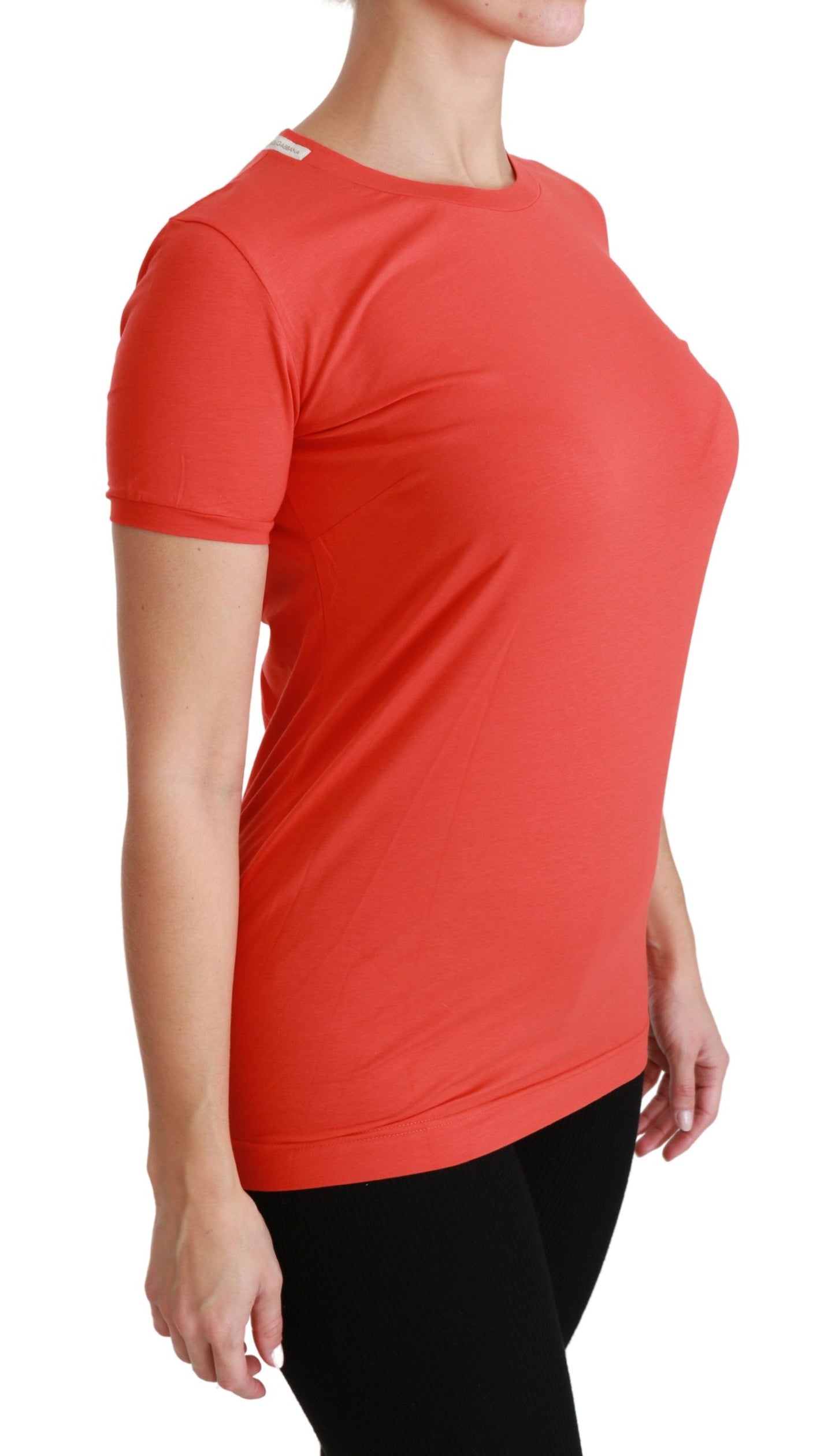 Dolce & Gabbana Elegant Rød Crewneck Kortærmet T-shirt