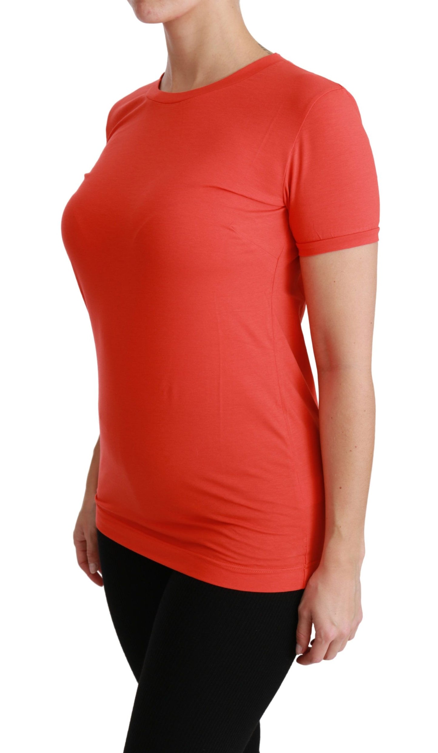 Dolce & Gabbana Elegant Rød Crewneck Kortærmet T-shirt