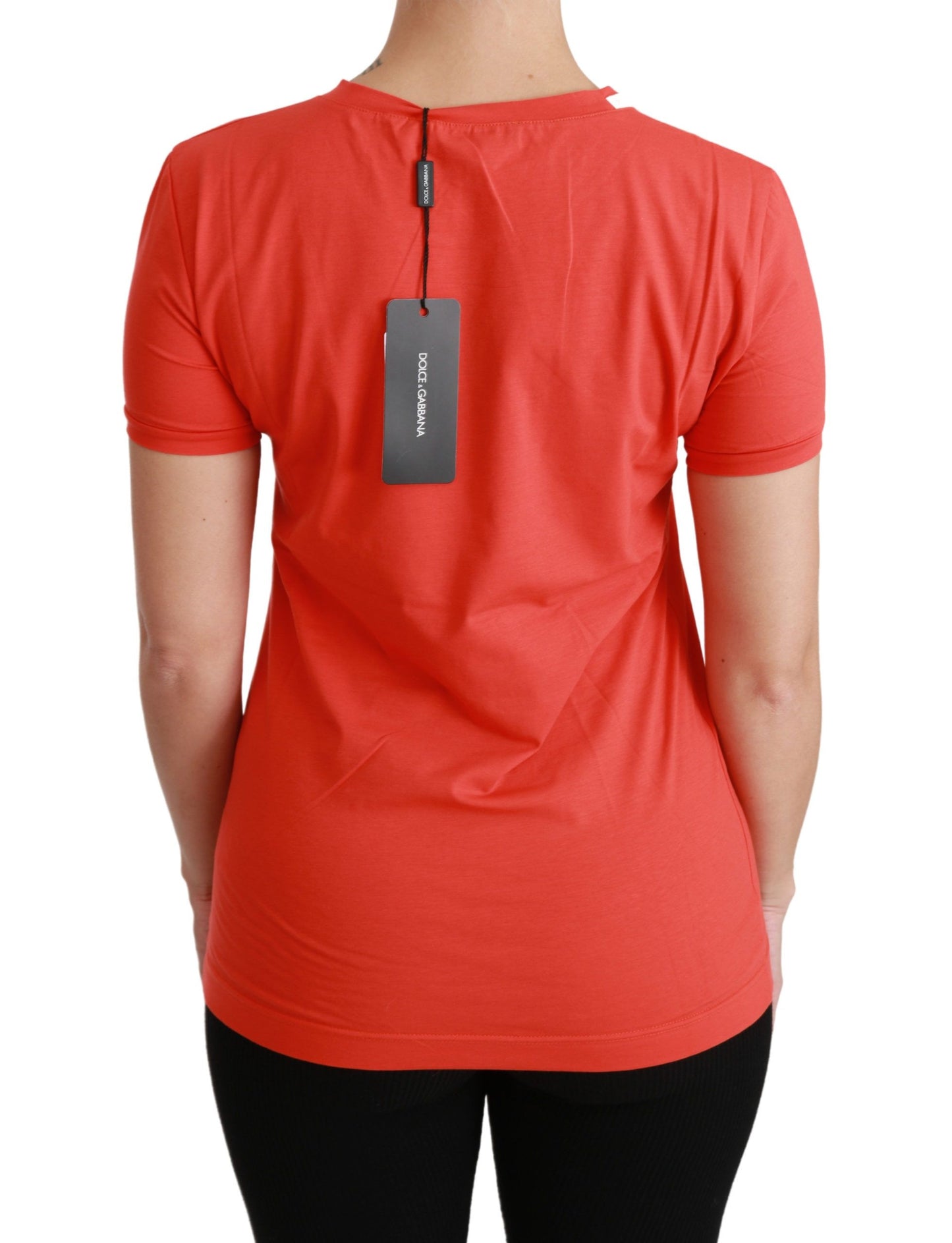 Dolce & Gabbana Elegant Rød Crewneck Kortærmet T-shirt