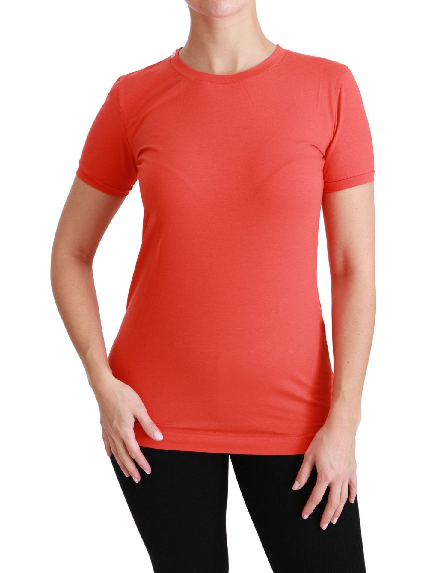 Dolce & Gabbana Elegant Rød Crewneck Kortærmet T-shirt