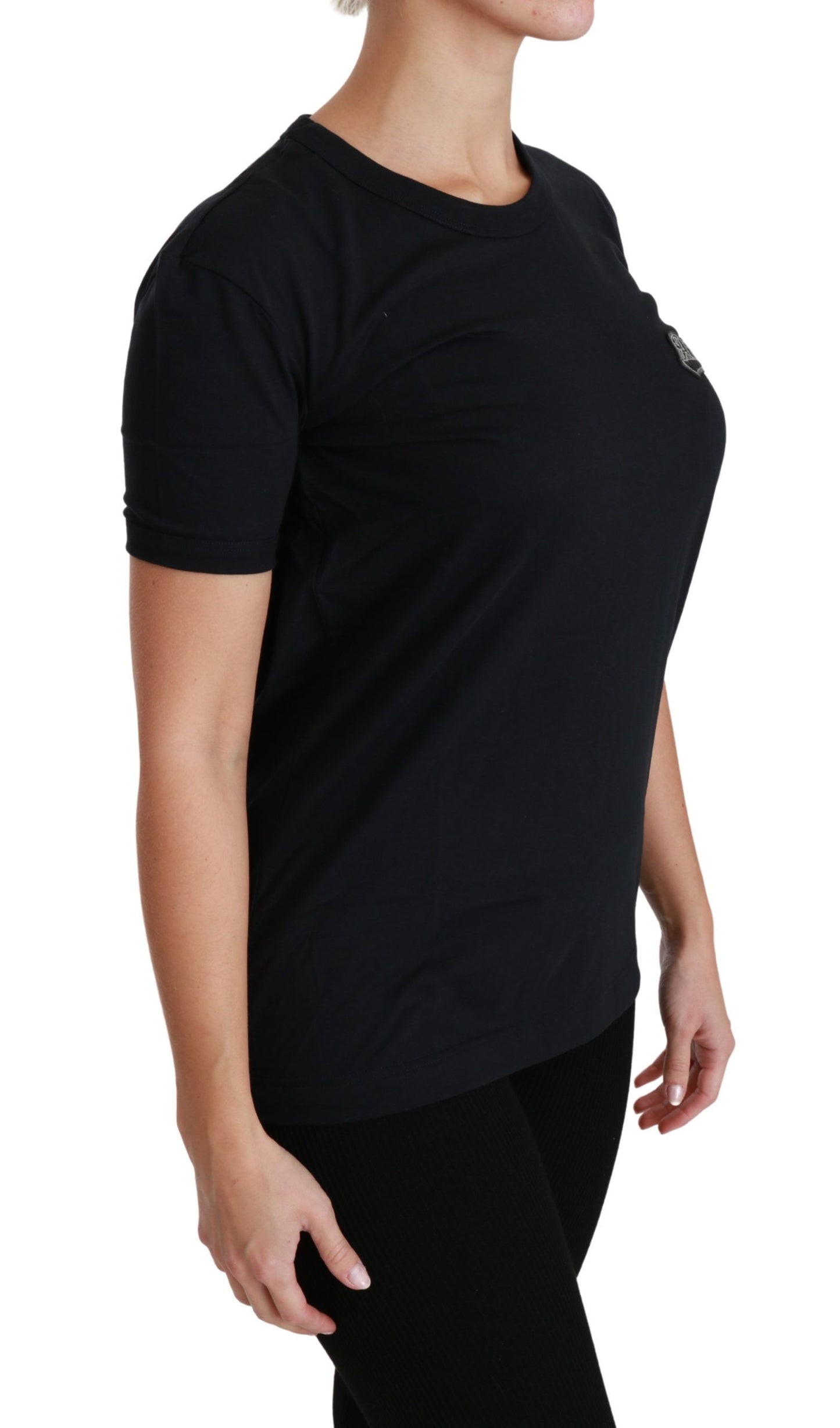 Dolce & Gabbana Elegant Crewneck Blå Amore T-shirt