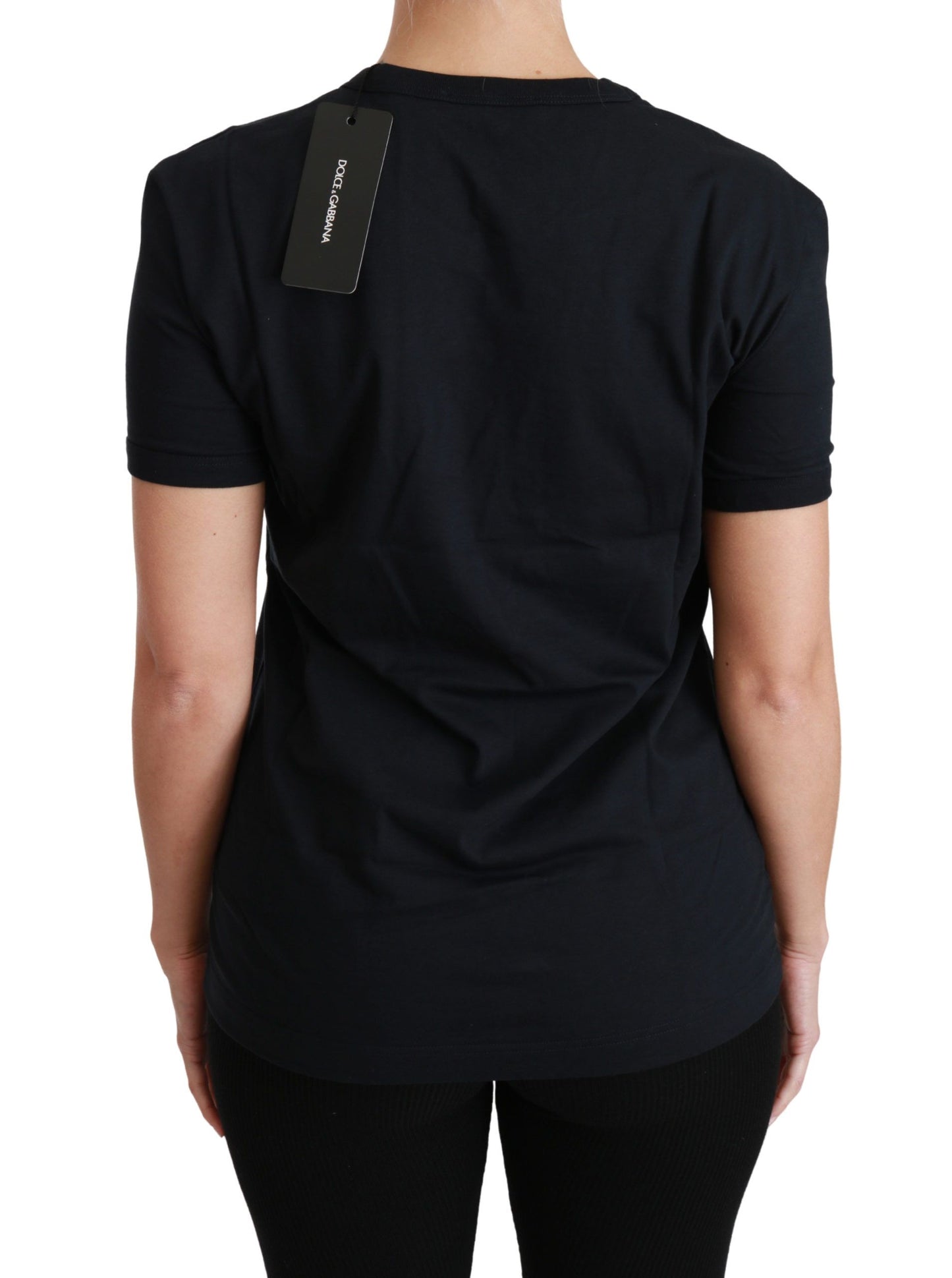 Dolce & Gabbana Elegant Crewneck Blå Amore T-shirt