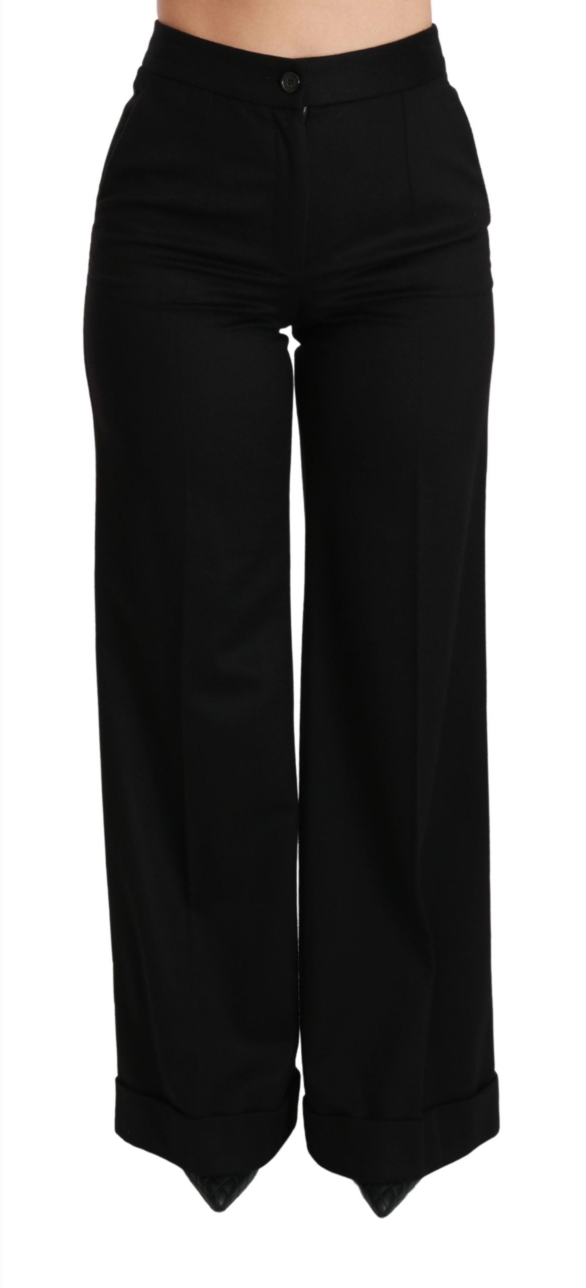 Dolce & Gabbana Elegante Højtaljede Flared Cashmere Bukser