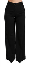 Dolce & Gabbana Elegante Højtaljede Flared Cashmere Bukser