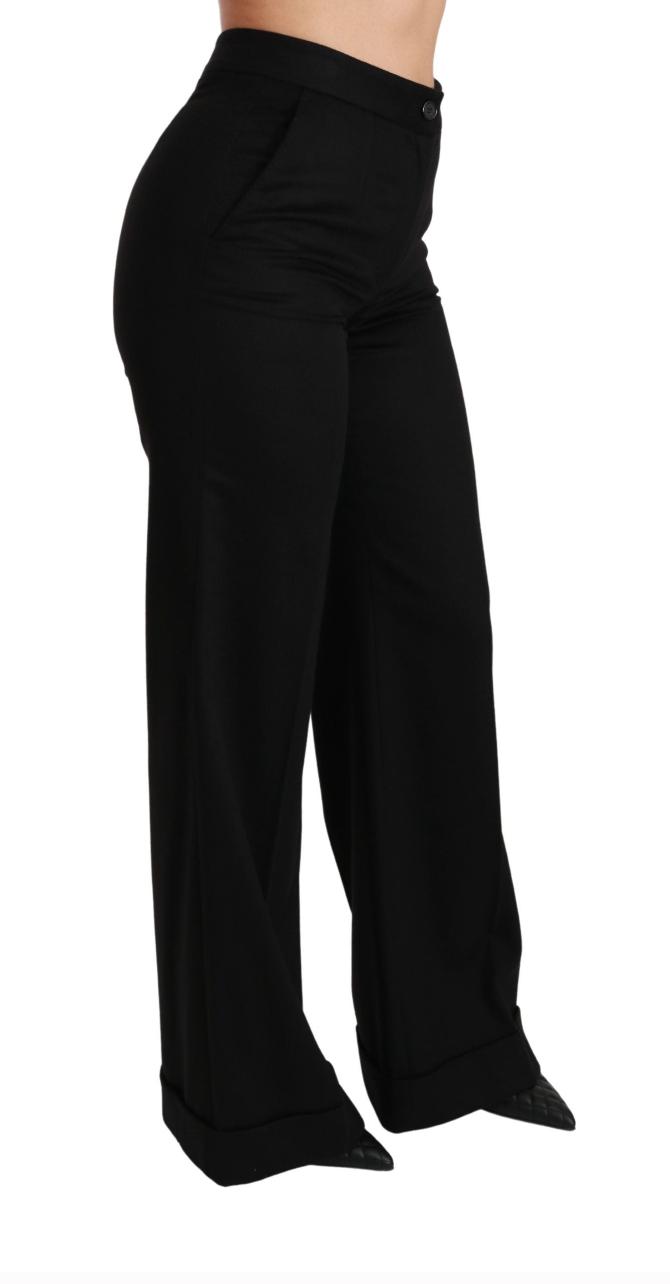 Dolce & Gabbana Elegante Højtaljede Flared Cashmere Bukser