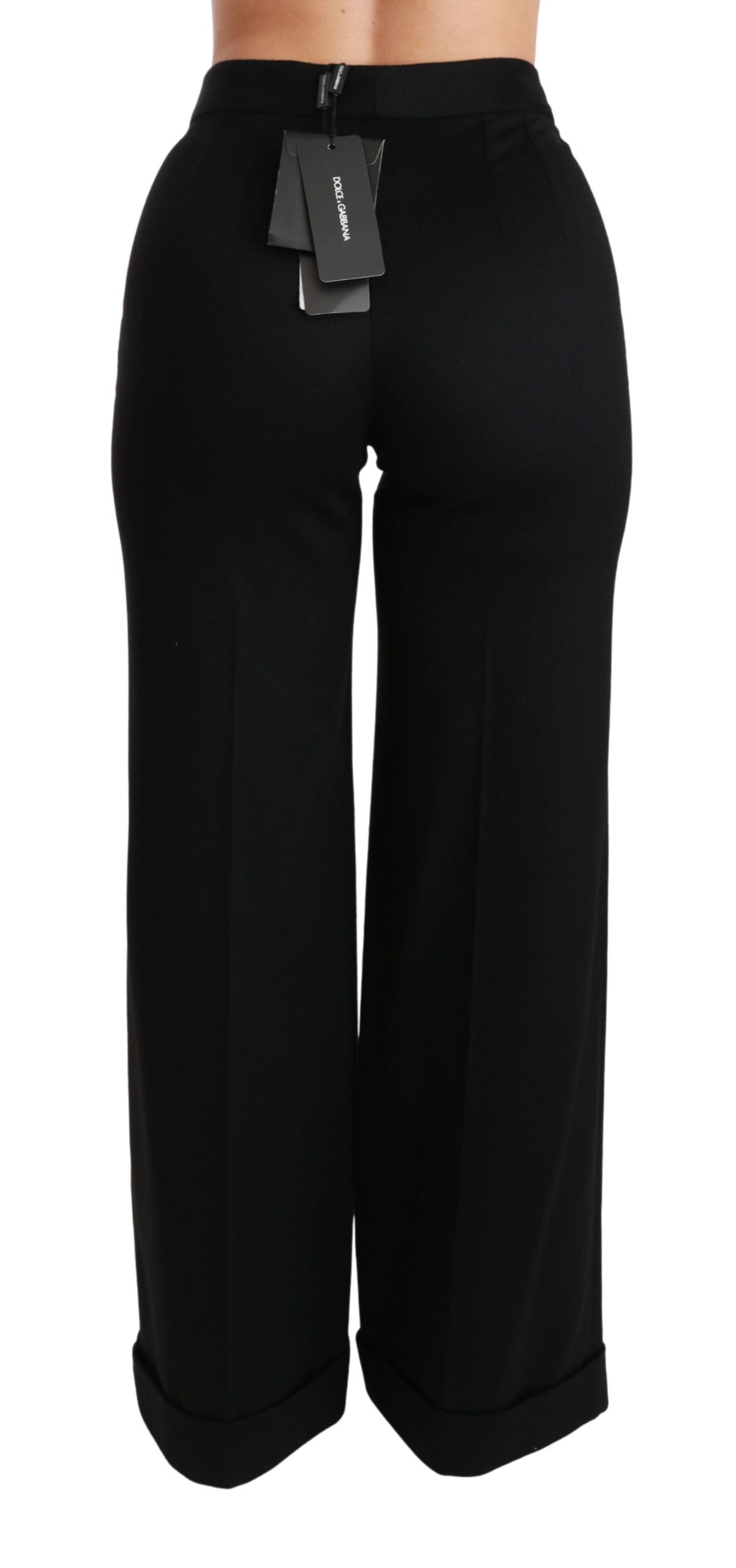 Dolce & Gabbana Elegante Højtaljede Flared Cashmere Bukser