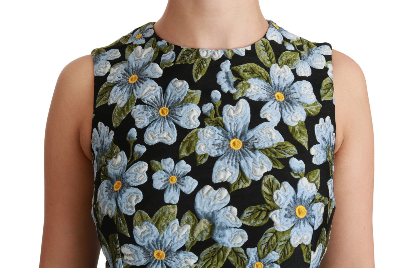 Dolce & Gabbana Elegant Blomster Mini Shiftkjole
