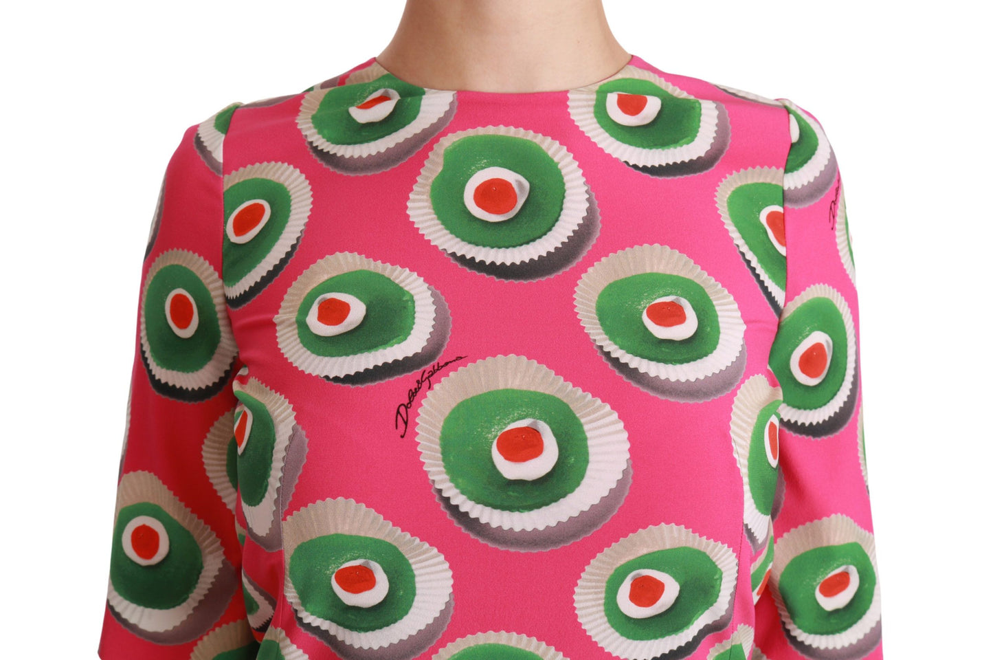 Dolce & Gabbana Pink Sicily Cupcake Shift Minikjole
