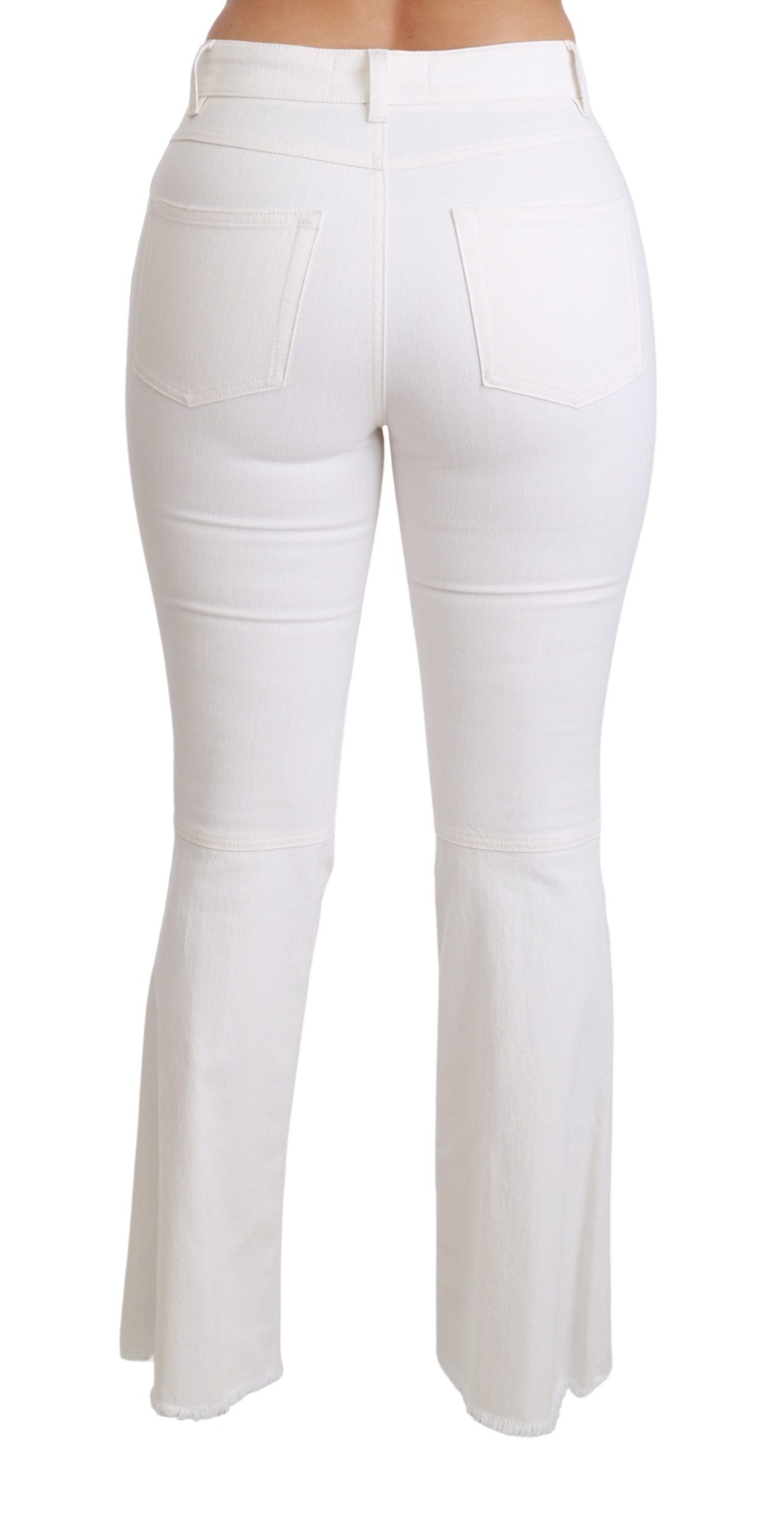 Dolce & Gabbana Chic Flared Mid Waist Broderet Bukser