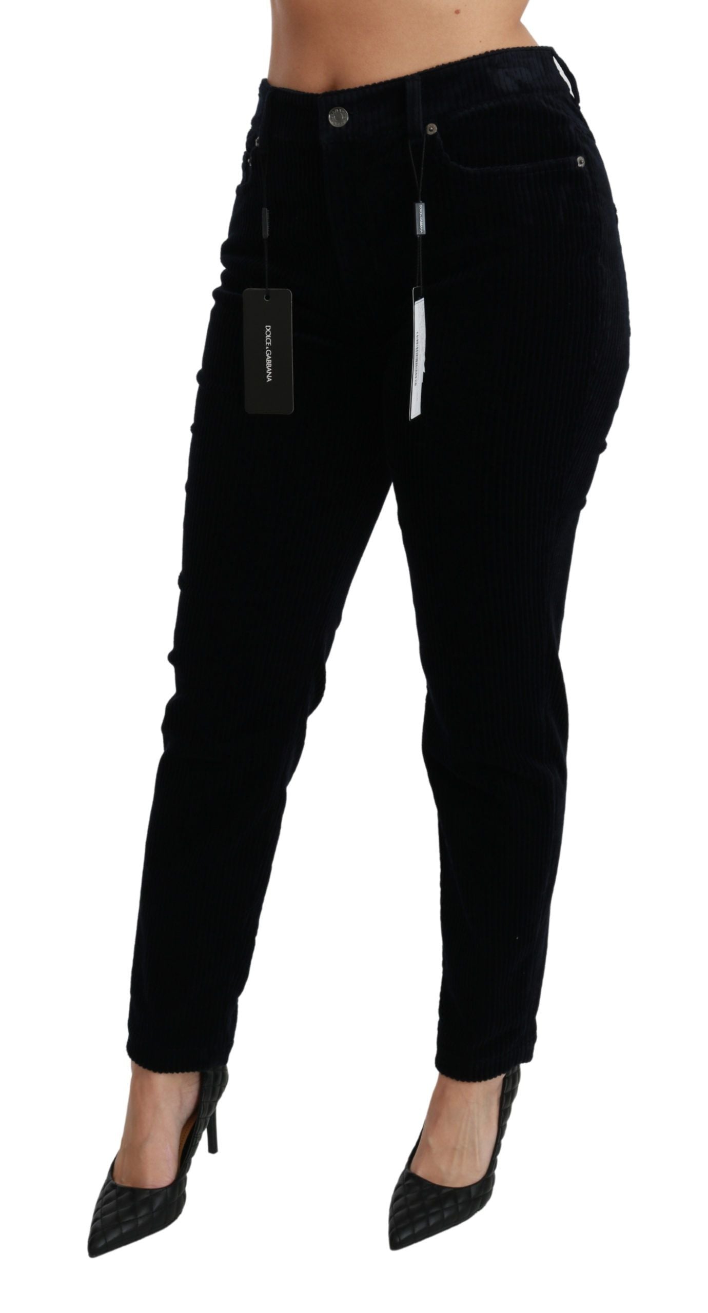 Dolce & Gabbana Chic Mellemhøj Talje Skinny Corduroy Jeans