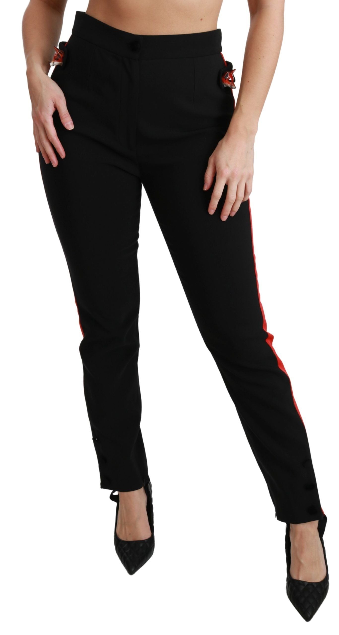 Dolce & Gabbana Chic højtaljede skinny bukser i sort
