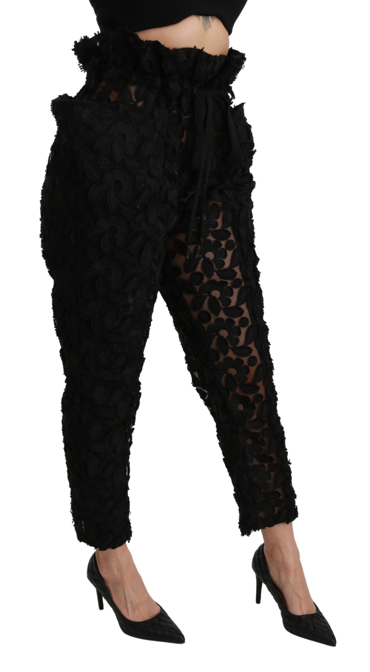 Dolce & Gabbana Chic Tapered High Waist Blondebukser