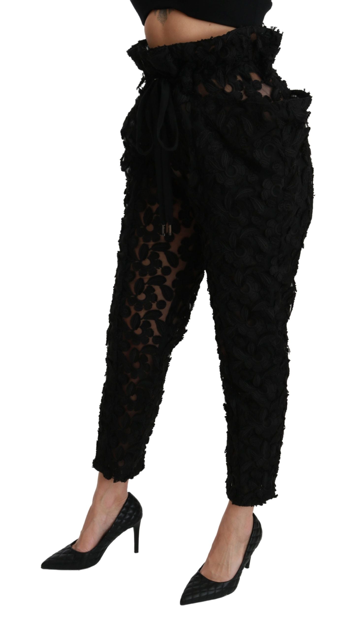 Dolce & Gabbana Chic Tapered High Waist Blondebukser