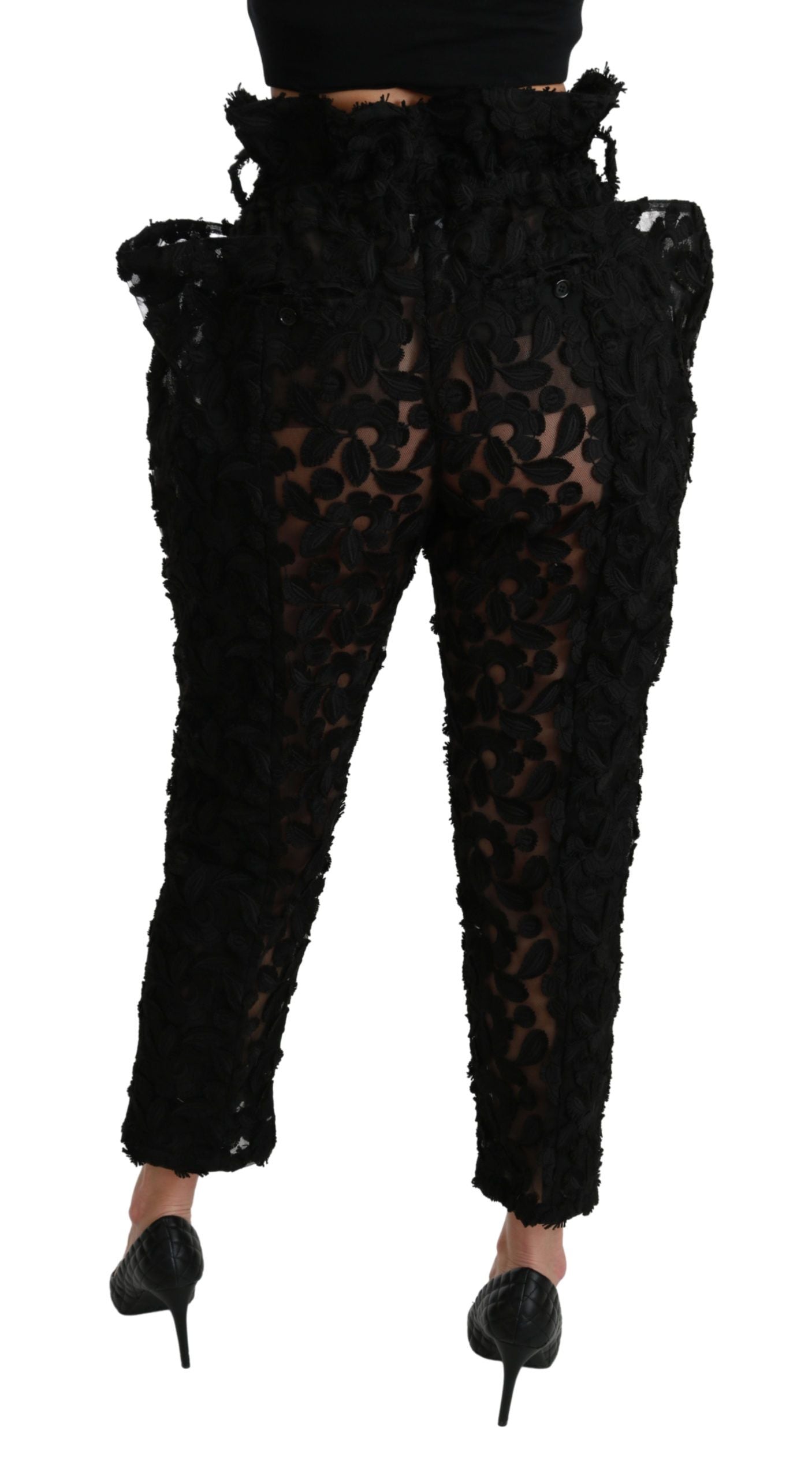 Dolce & Gabbana Chic Tapered High Waist Blondebukser