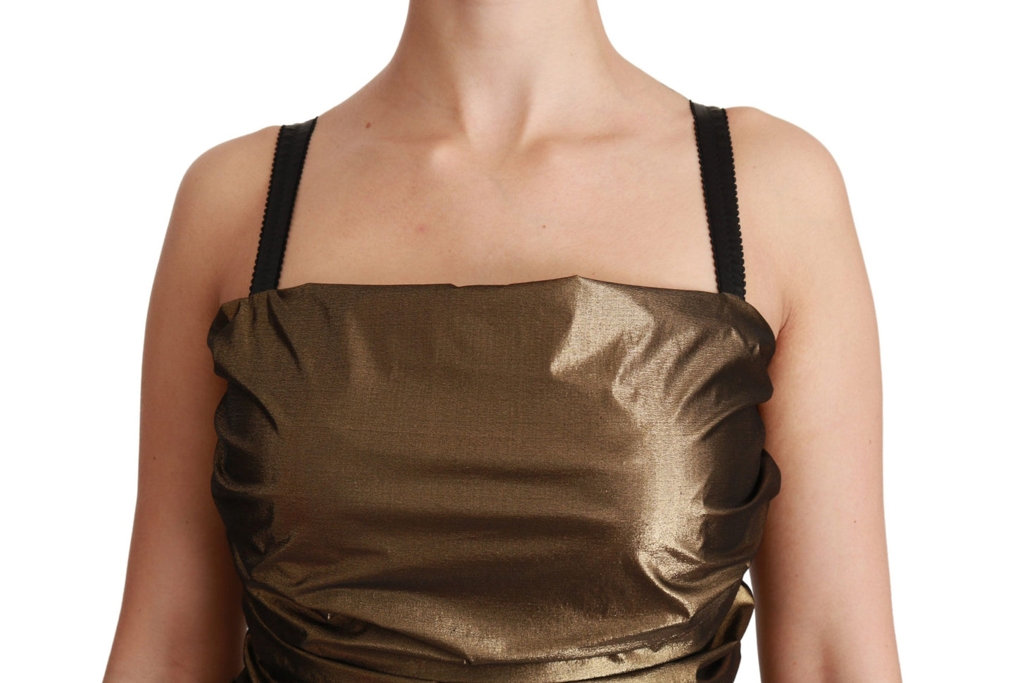 Dolce & Gabbana Bronze Bodycon Sheath Minikjole
