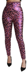 Dolce & Gabbana Chic Cropped High Waist Silkeblandingsbukser