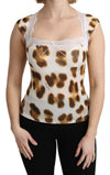 Roberto Cavalli Chic Leopard Lingeri Bluse Top