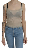 BYBLOS Elegant Beige Ærmeløs Tanktop Med Spaghettistropper