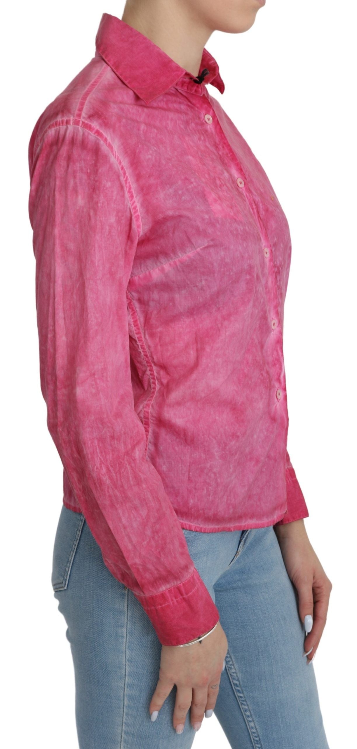 Chic pink bomuldspolobluse fra Ermanno Scervino