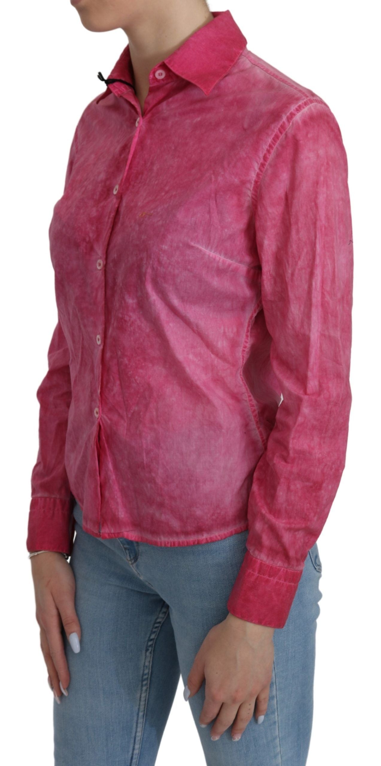 Chic pink bomuldspolobluse fra Ermanno Scervino