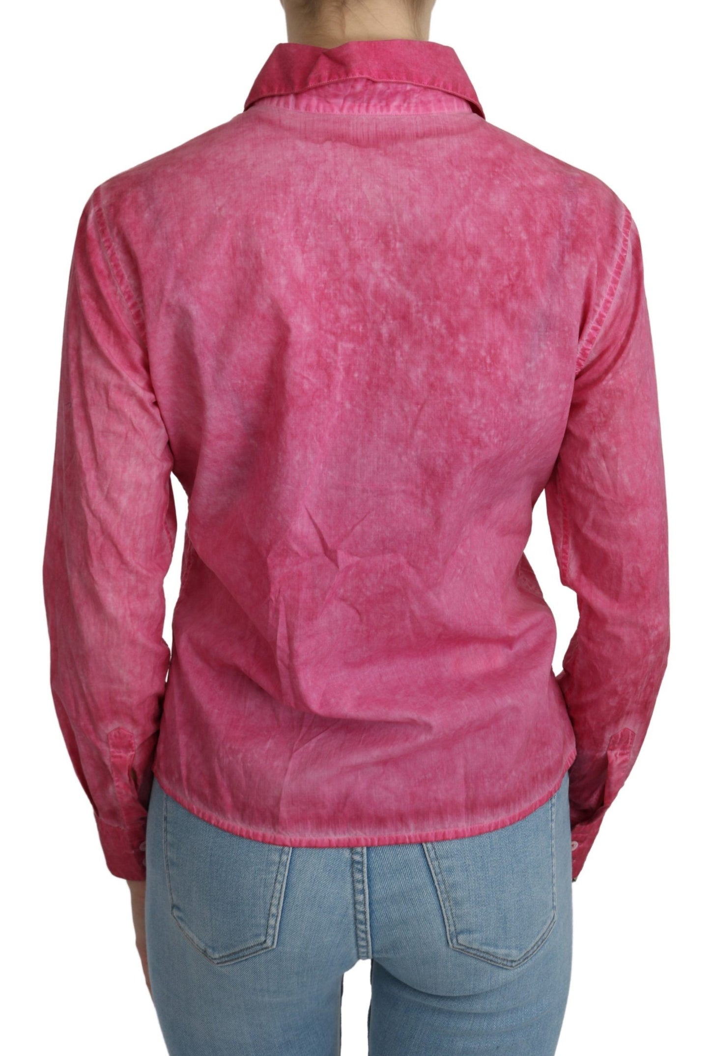 Chic pink bomuldspolobluse fra Ermanno Scervino