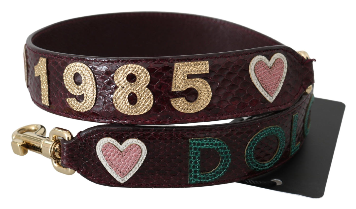 Dolce & Gabbana Udsøgt Bordeaux Skulderrem Tilbehør