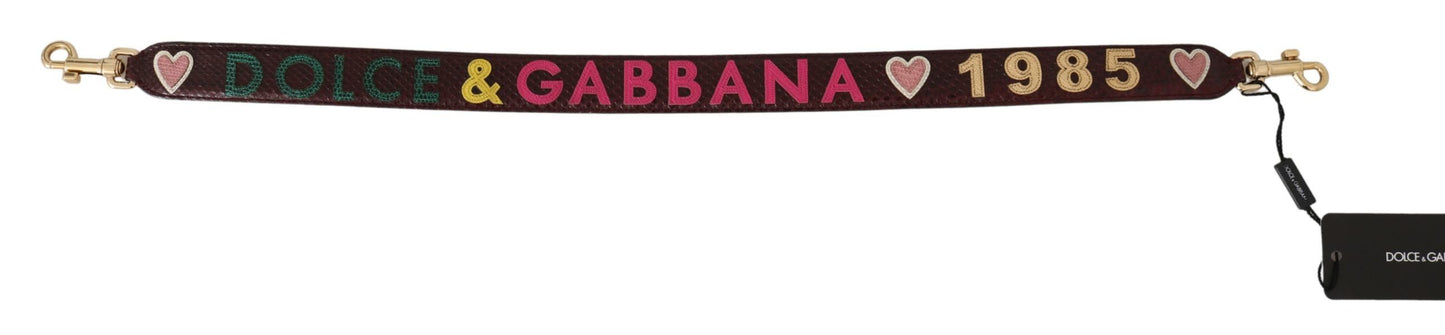 Dolce & Gabbana Udsøgt Bordeaux Skulderrem Tilbehør