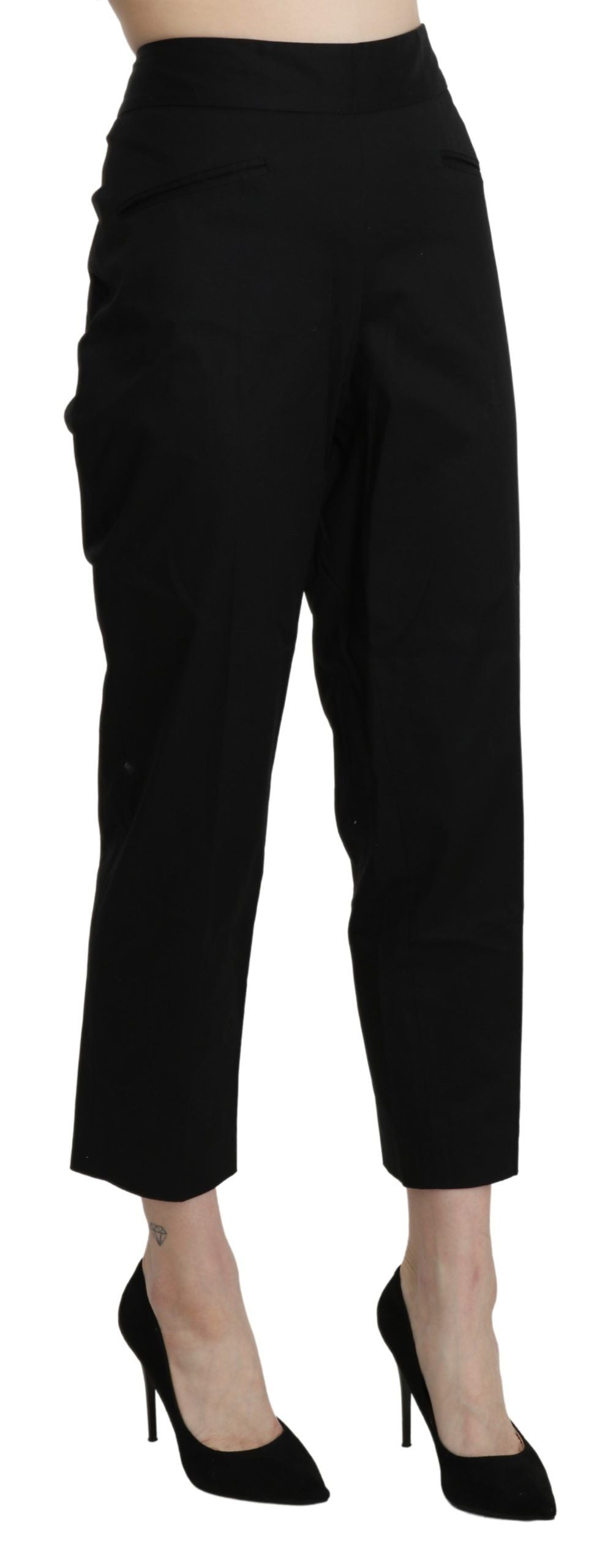 BENCIVENGA Elegante højtaljede cropped bukser