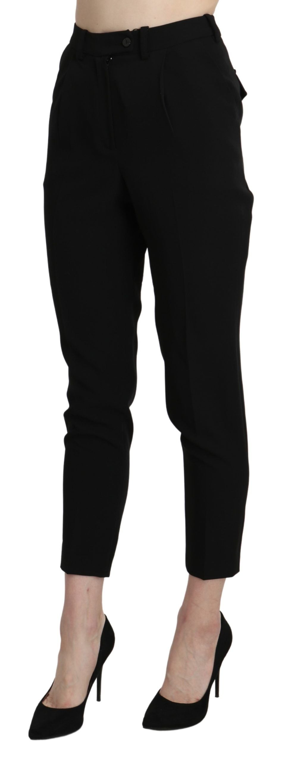 BENCIVENGA Chic højtaljede skinny cropped bukser