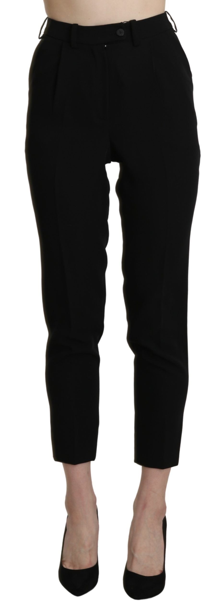 BENCIVENGA Chic højtaljede skinny cropped bukser