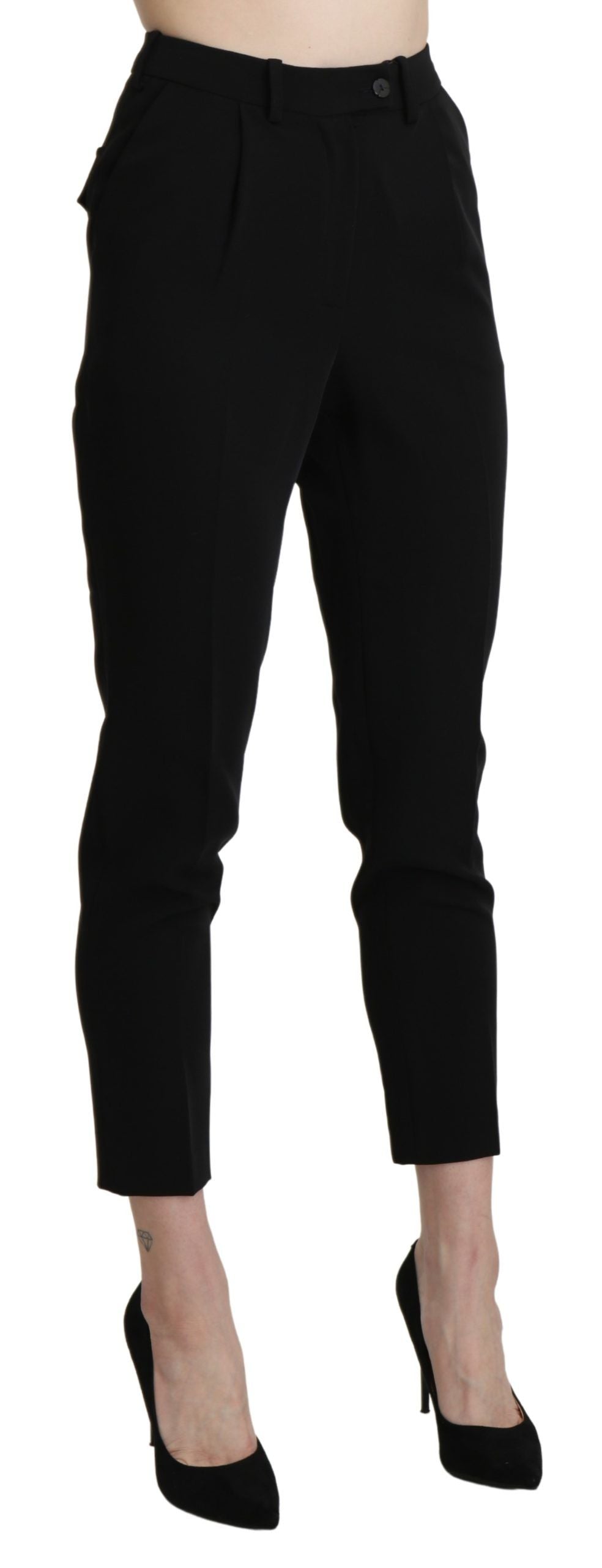 BENCIVENGA Chic højtaljede skinny cropped bukser